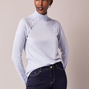 Melanie Lyne Cable Knit Detail Sweater Top Size XS